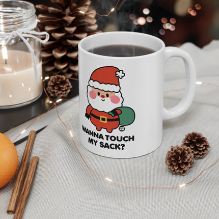 Wanna Touch My Sack Santa Xmas Ceramic Mug