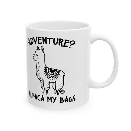 Adventure Alpaca My Bags Ceramic Mug