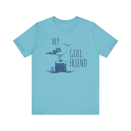 Hey Gull Friend Tee, Funny Seagull Pun Tshirt