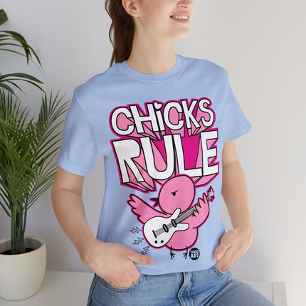 Chicks Rule Guitar Unisex Tee