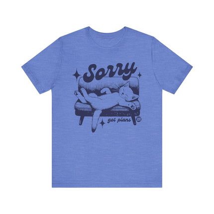 Sorry Got Plans Cat Tee, Cute Got Plans Cat Tshirt