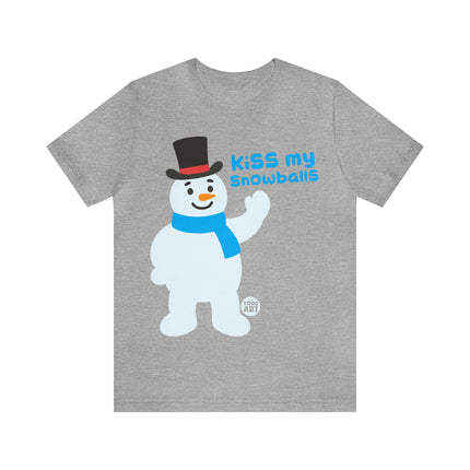 Kiss My Snowballs Snowman Xmas Unisex Tee