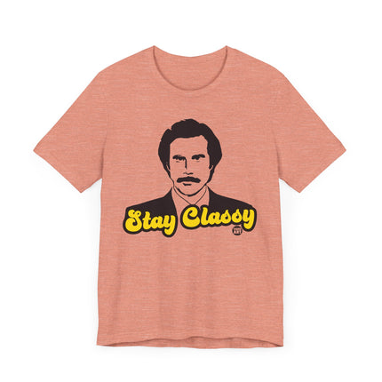 Funny "Stay Classy" Ron Burgandy Tee Shirt