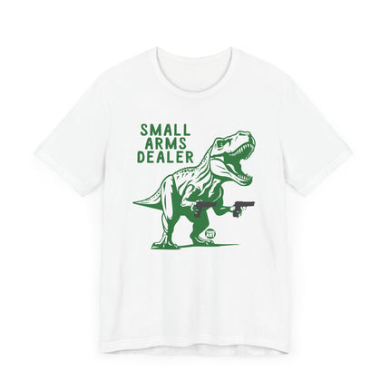 Funny "SMALL ARMS DEALER" Dino Tee Shirt