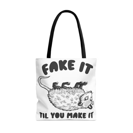 Fake It Till You Make It Possum Tote Bag