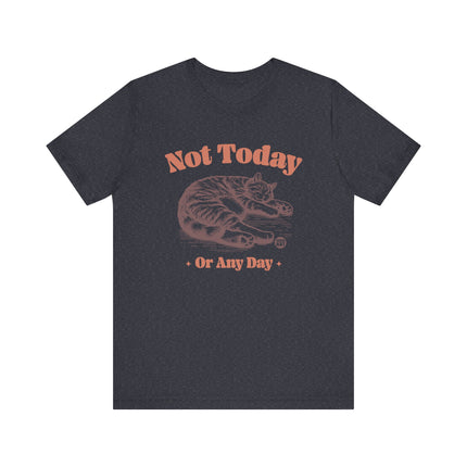 Funny "NOT TODAY OR ANY DAY" Cat Tee Shirt