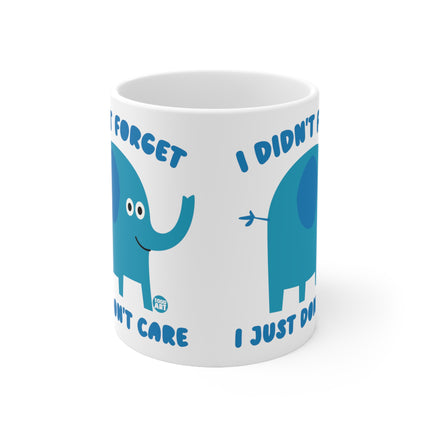 Don't Care Elephant Ceramic Mug