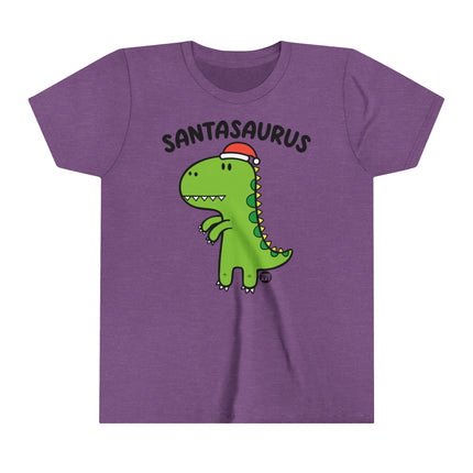 Santasaurus Dinosaur Kids Short Sleeve Tee