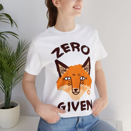 Zero Fox Given Unisex Short Sleeve Tee