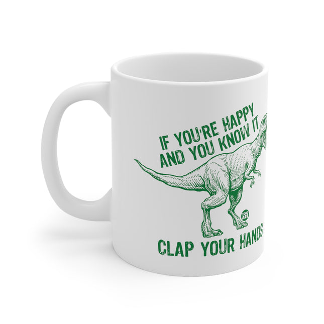 Clap Hands T Rex Ceramic Mug