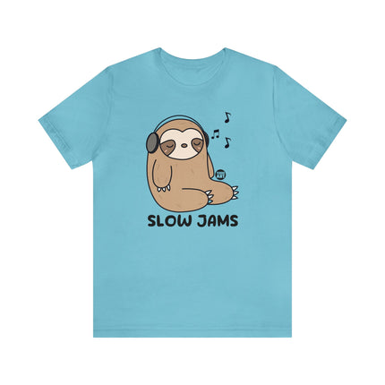 Sloth Slow Jams Headphone Unisex Tee