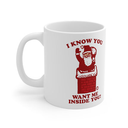 I Know You Want Me Inside You Santa Christmas Ceramic Mug