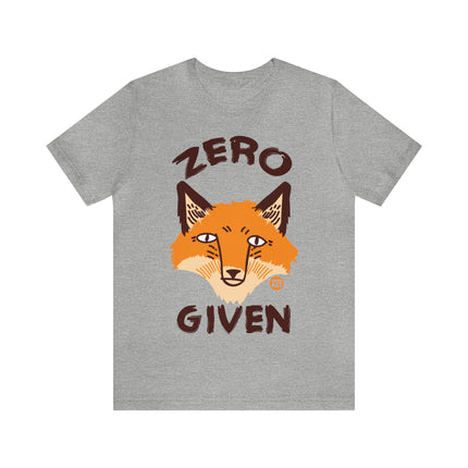 Zero Fox Given Unisex Short Sleeve Tee