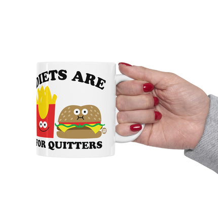 Diets Are For Quitters Burger and Fries Ceramic Mug