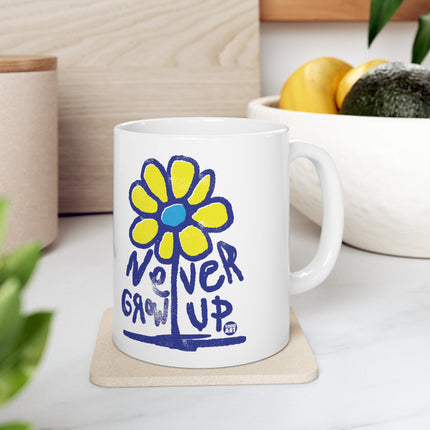 Never Grow Up Flower Coffee Mug