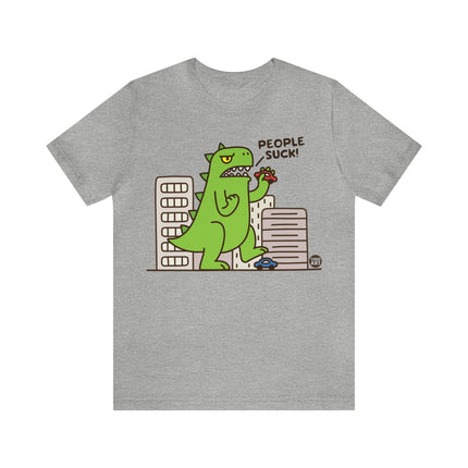 People Suck Godzilla Unisex Short Sleeve Tee