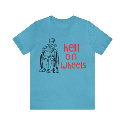 Hell On Wheels Old lady Unisex Short Sleeve Tee