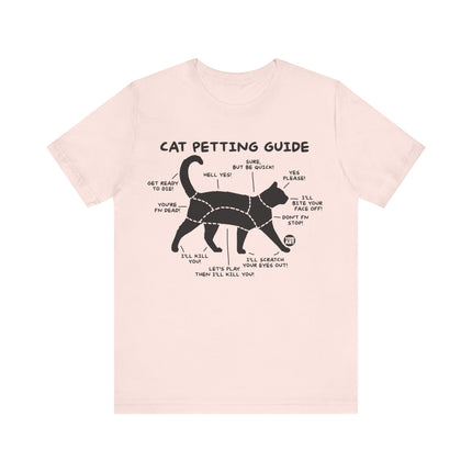 Cat Petting Guide Shirt Tee, Funny Cat Owner Shirt, Cat Lover Tees