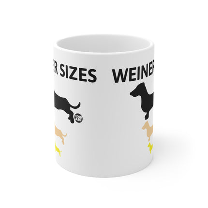 Weiner Sizes Ceramic Mug
