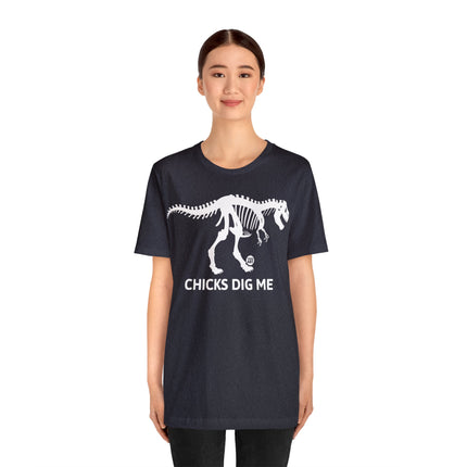 Chicks Dig Me Dinosaur Unisex Tee