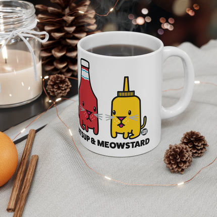 Catsup Meowstard Ceramic Mug