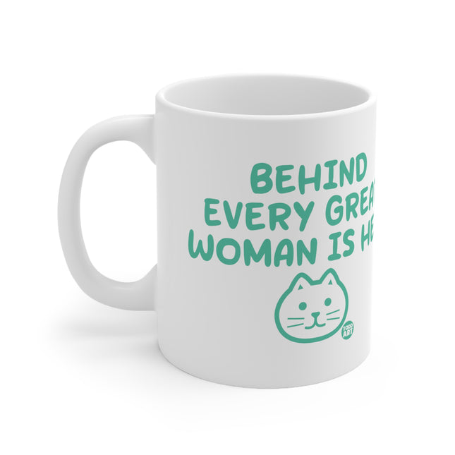 Behind Every Woman Cat Ceramic Mug
