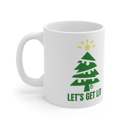 Let's Get Lit Christmas Tree Ceramic Mug