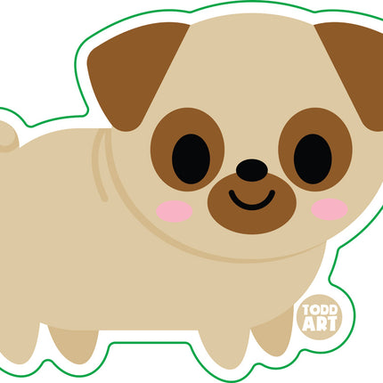 Pug Vinyl Sticker