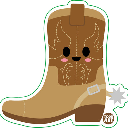 Cowboy Boot Vinyl Sticker