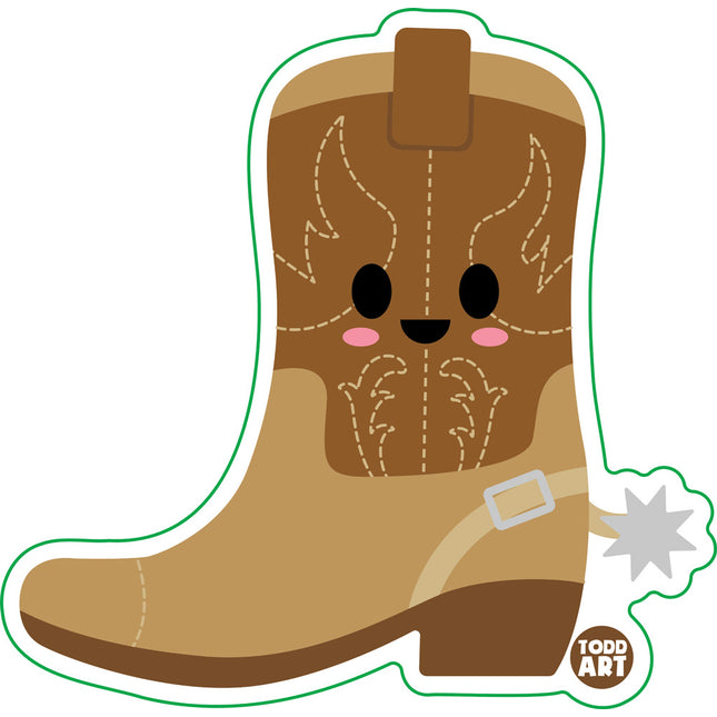 Cowboy Boot Vinyl Sticker