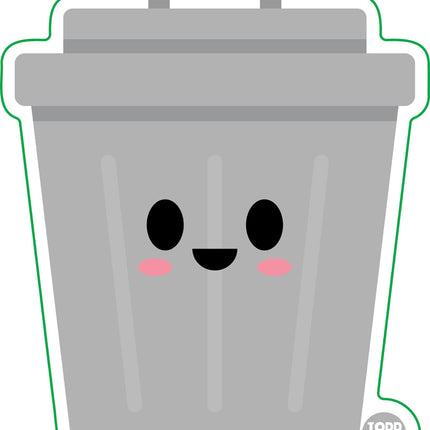 Garbage Can Vinyl Sticker