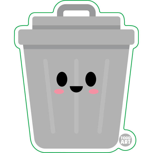 Garbage Can Vinyl Sticker