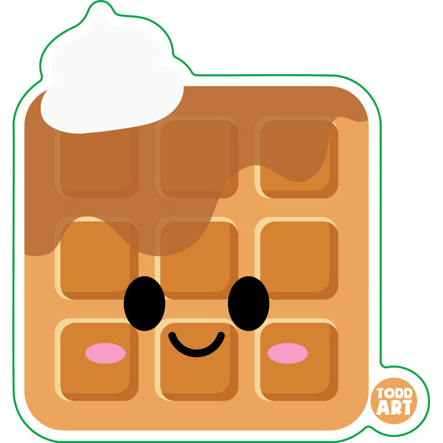 Waffle Vinyl Sticker