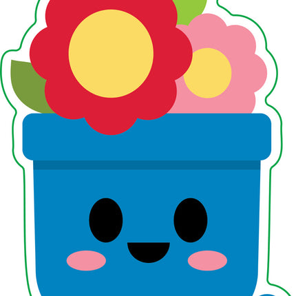 Flower Pot Vinyl Sticker