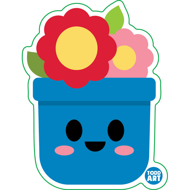 Flower Pot Vinyl Sticker