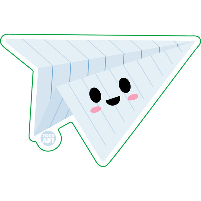 Paper Plane Vinyl Sticker