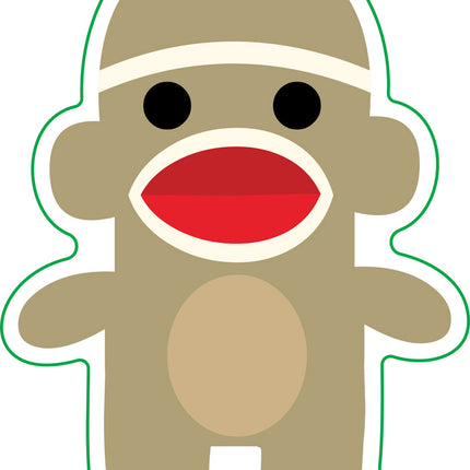 Sock Monkey Vinyl Sticker