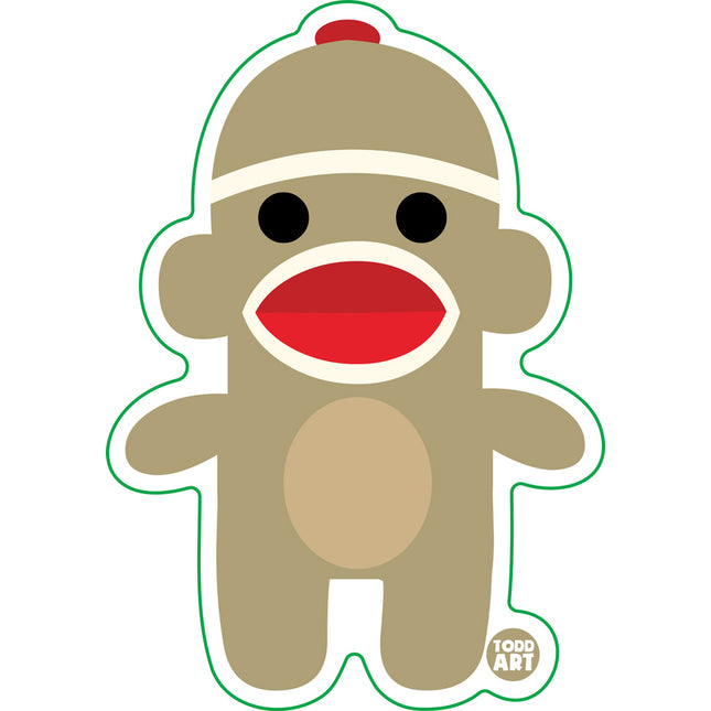 Sock Monkey Vinyl Sticker