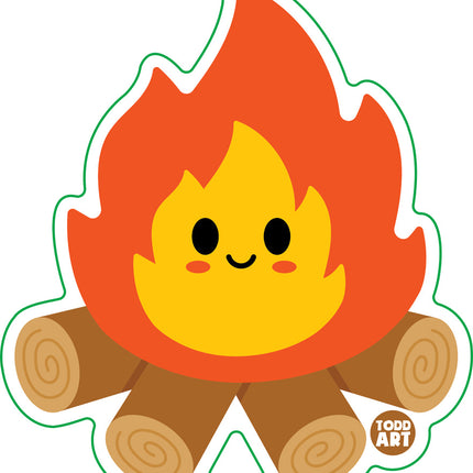 Campfire Vinyl Sticker