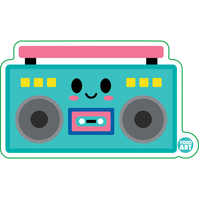 Boom Box Vinyl Sticker