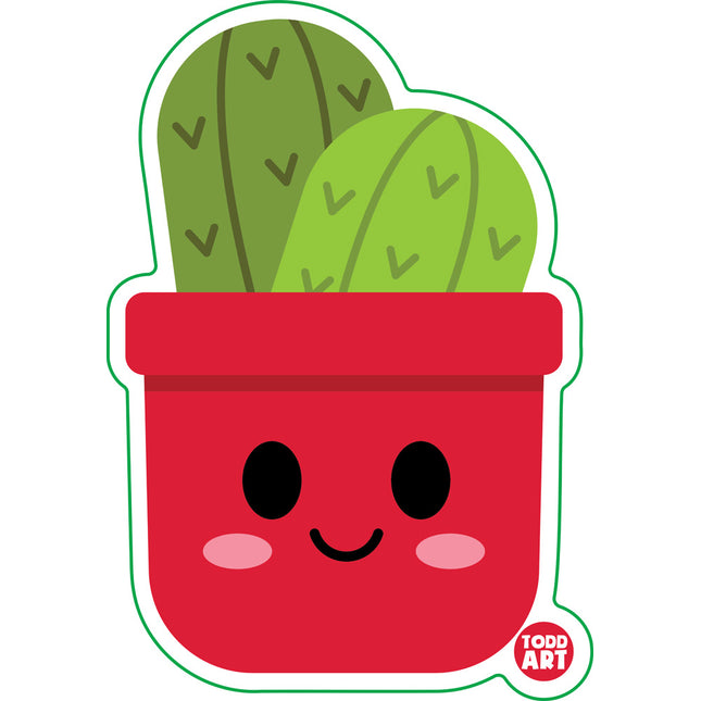 Cactus Pot Vinyl Sticker