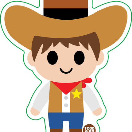 Cowboy Vinyl Sticker