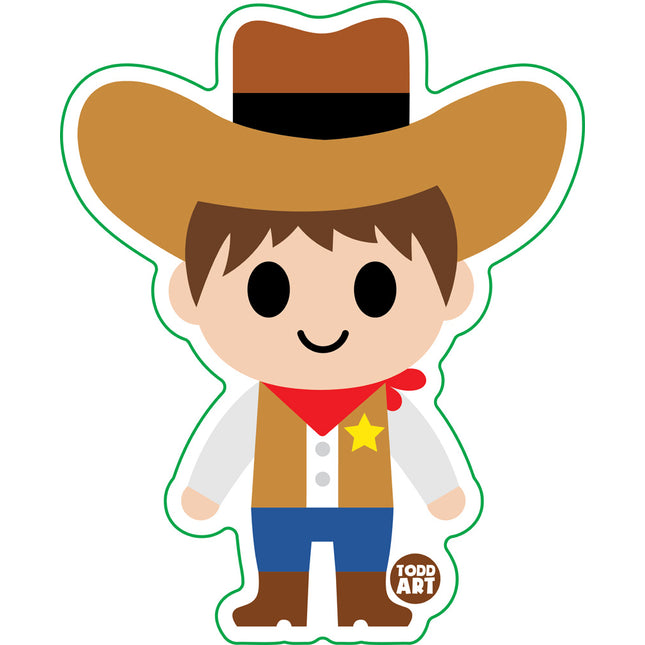 Cowboy Vinyl Sticker