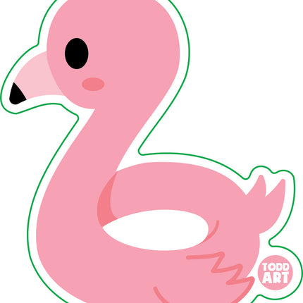 Flamingo Float Vinyl Sticker