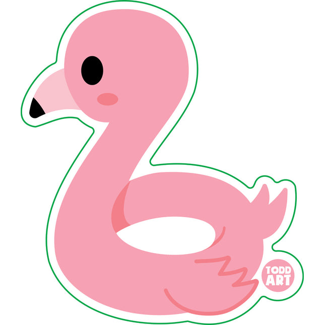 Flamingo Float Vinyl Sticker