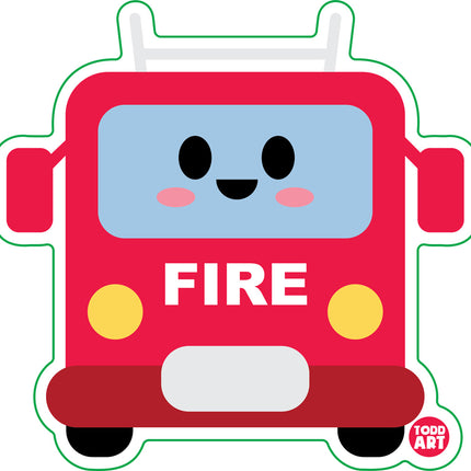 Fire Truck Vinyl Sticker