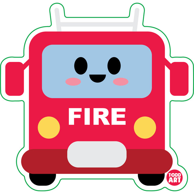 Fire Truck Vinyl Sticker