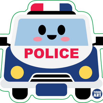 Police Car Vinyl Sticker