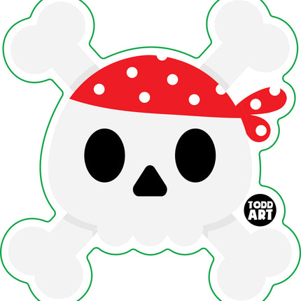 Skull and Crossbones Vinyl Sticker