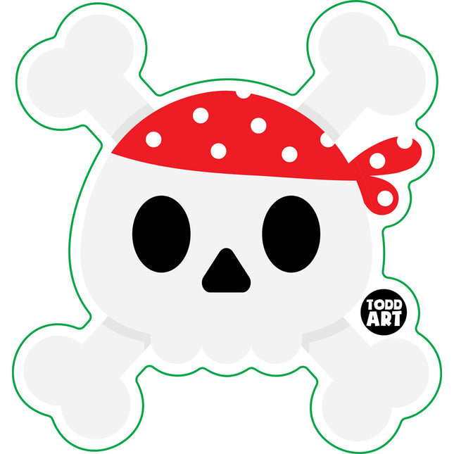 Skull and Crossbones Vinyl Sticker